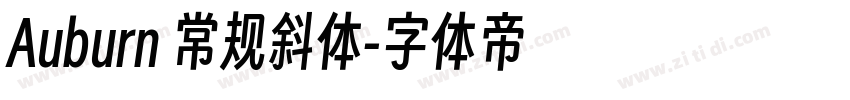 Auburn 常规斜体字体转换